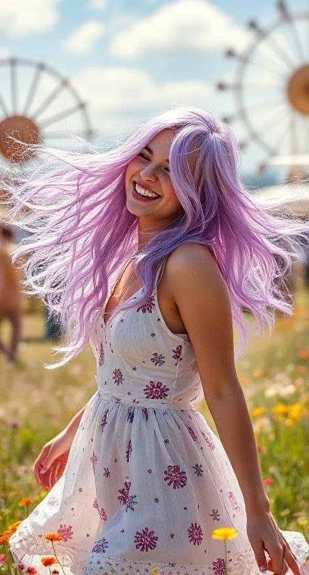 Freetress Lavender Synthetic Wig