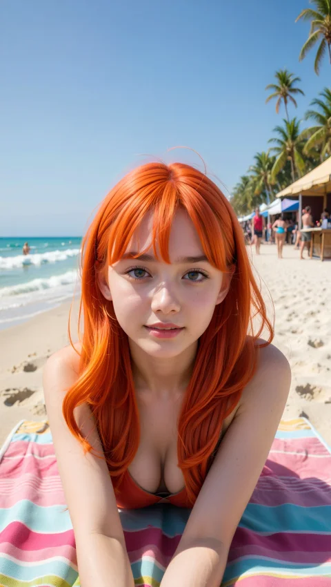 Tangerine Synthetic Lace Front Wig