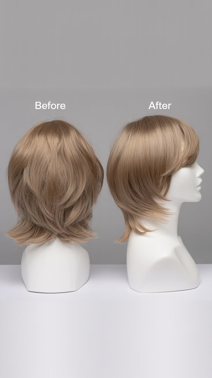 professional hair wig styling transformation