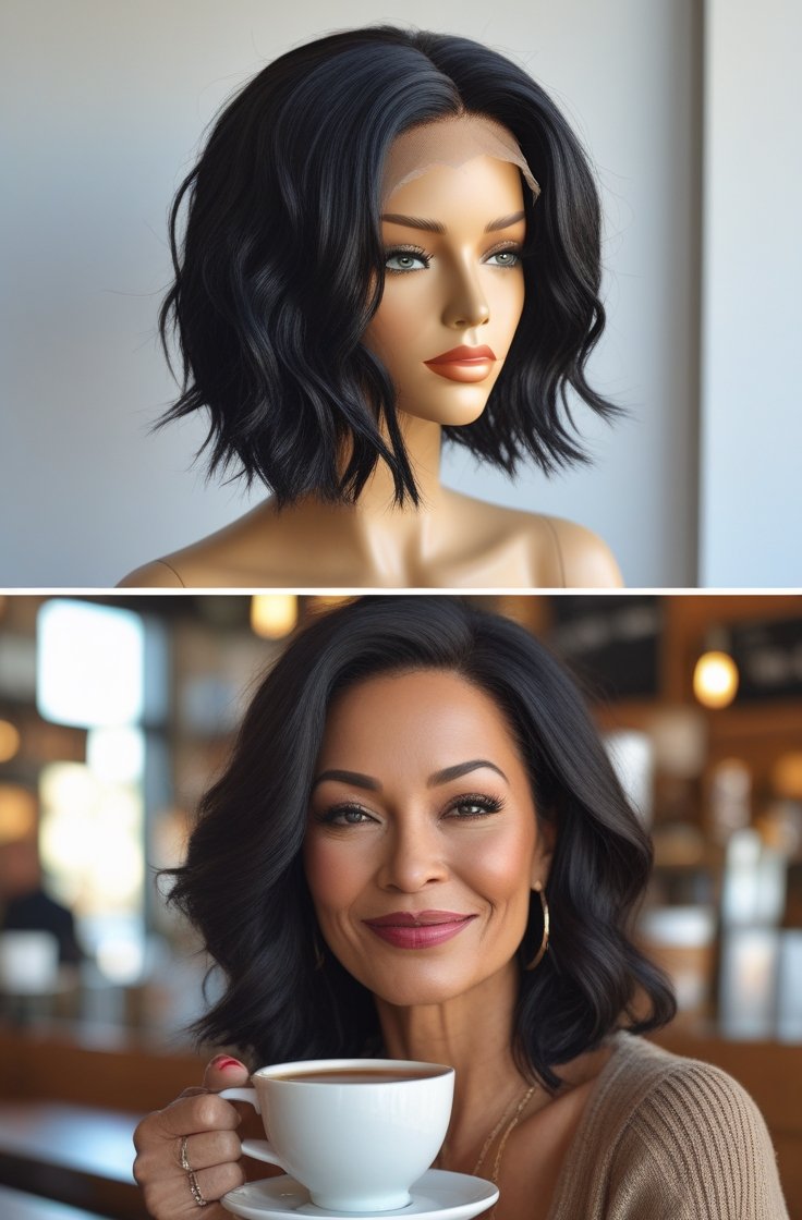 hair wig for old woman