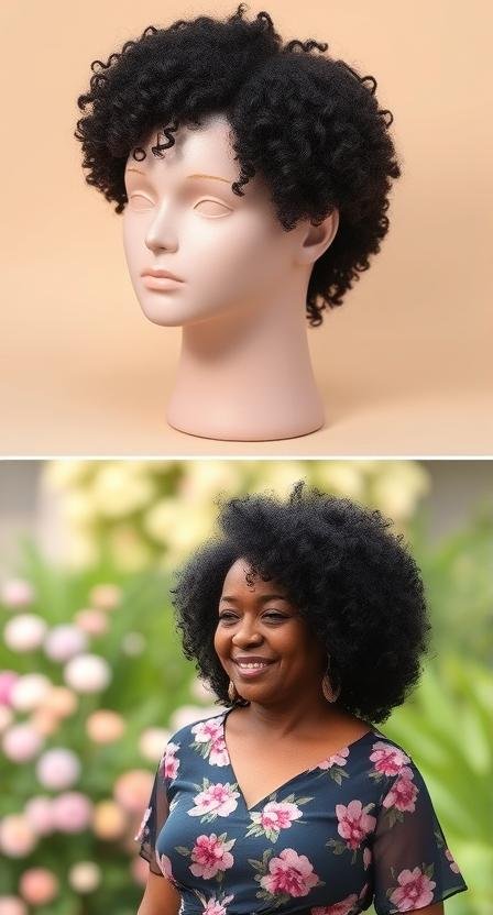 IDefine 4x4 lace closure wig in kinky curly human hair