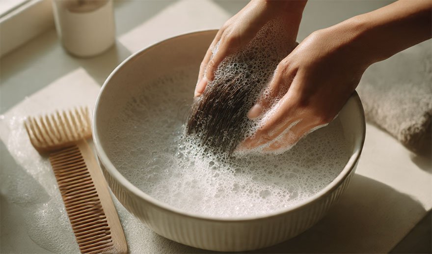 wash human hair wig shampoo