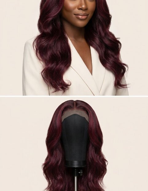 Burgundy Hair Colored Wigs
